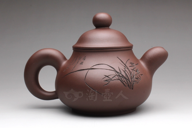 正宗原矿宜兴紫砂壶-大潘壶-吴锡初全手工制作-原矿紫泥紫砂泥料