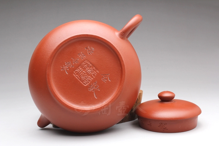 正宗原矿宜兴紫砂壶-朱泥合欢-范泽洪全手工制作-原矿朱泥紫砂泥料