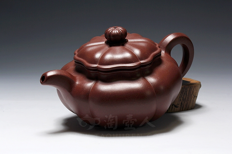 正宗原矿宜兴紫砂壶-葵仿古-周志良全手工制作-原矿底槽清(高温)紫砂