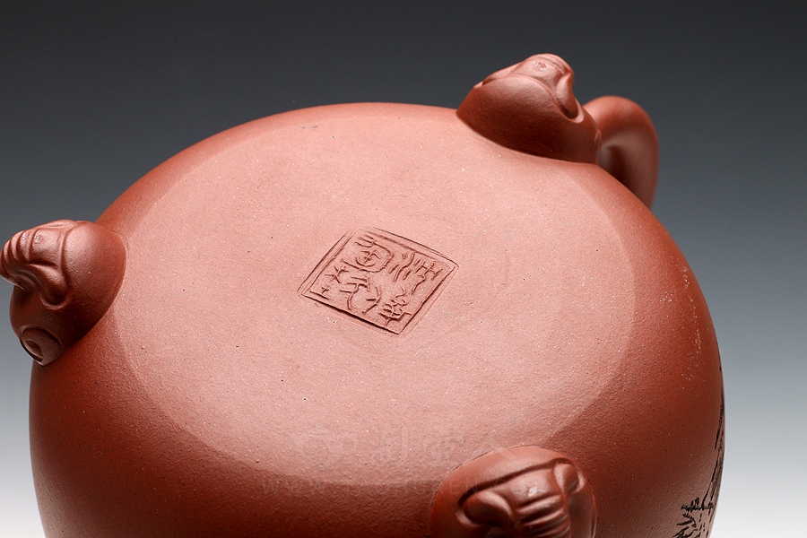 正宗原矿宜兴紫砂壶-祥和-沈俊全手工制作-原矿清水泥紫砂泥料