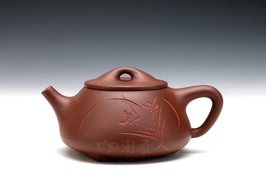 宜兴紫砂壶名家李霞作品《石瓢》
