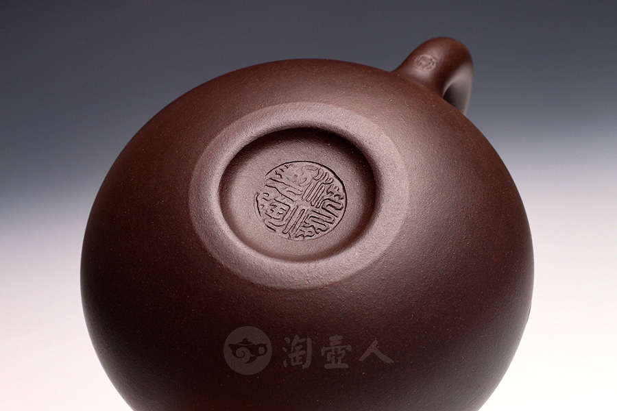 正宗原矿宜兴紫砂壶-溢香-沈俊全手工制作-原矿紫泥紫砂泥料