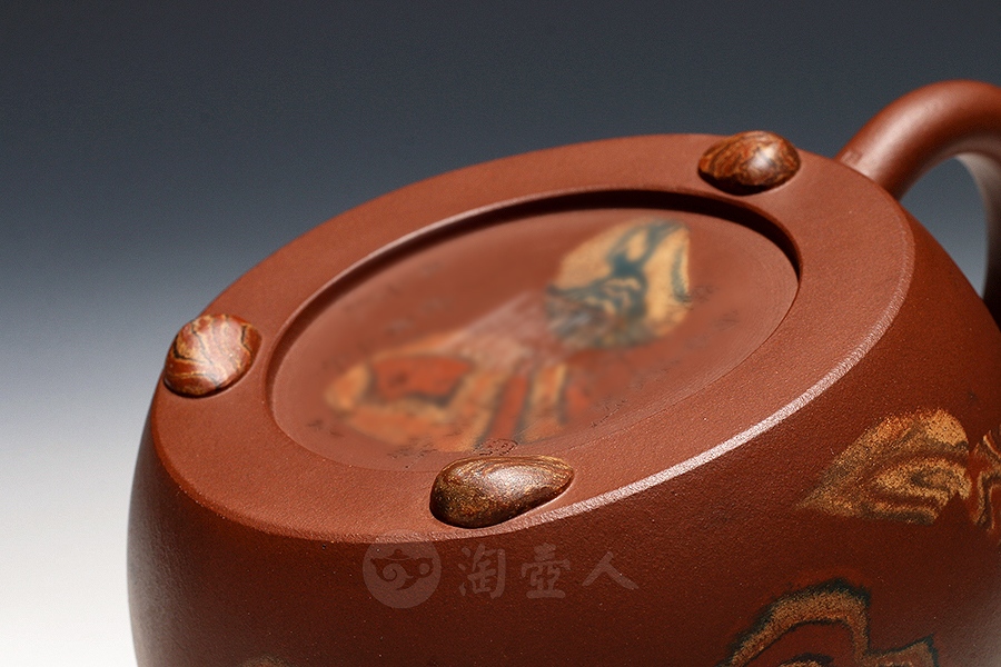 宜兴名家吕俊杰紫砂壶作品《小石冷泉壶》原矿全手工