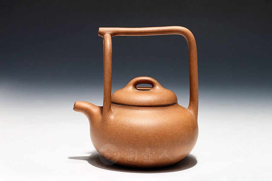 宜兴名家邵友廷紫砂壶作品《三叉提梁壶》原矿全手工