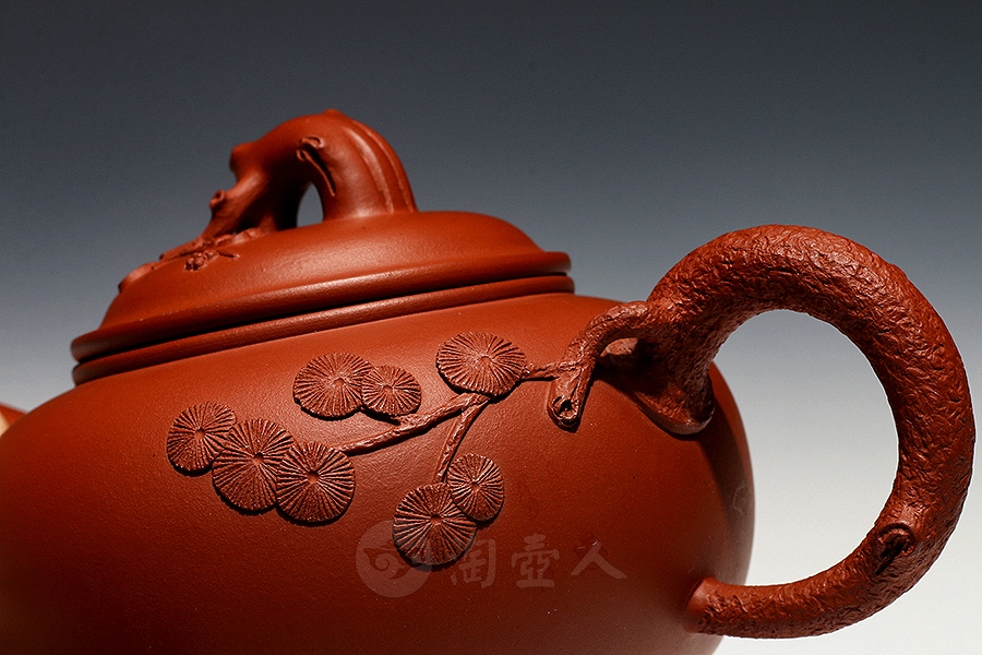 宜兴名家吴亚亦紫砂壶作品《松竹梅壶》原矿全手工-淘