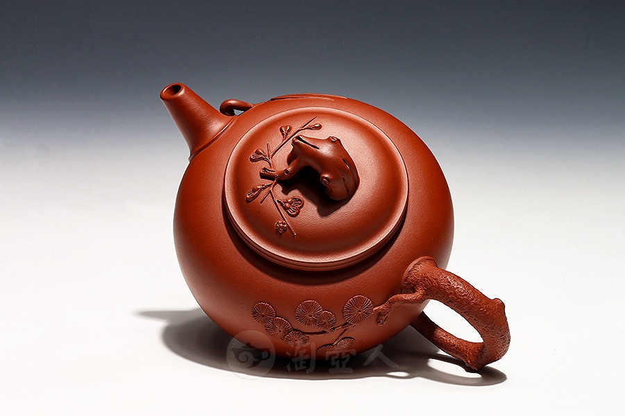 宜兴名家吴亚亦紫砂壶作品《松竹梅壶》原矿全手工-淘