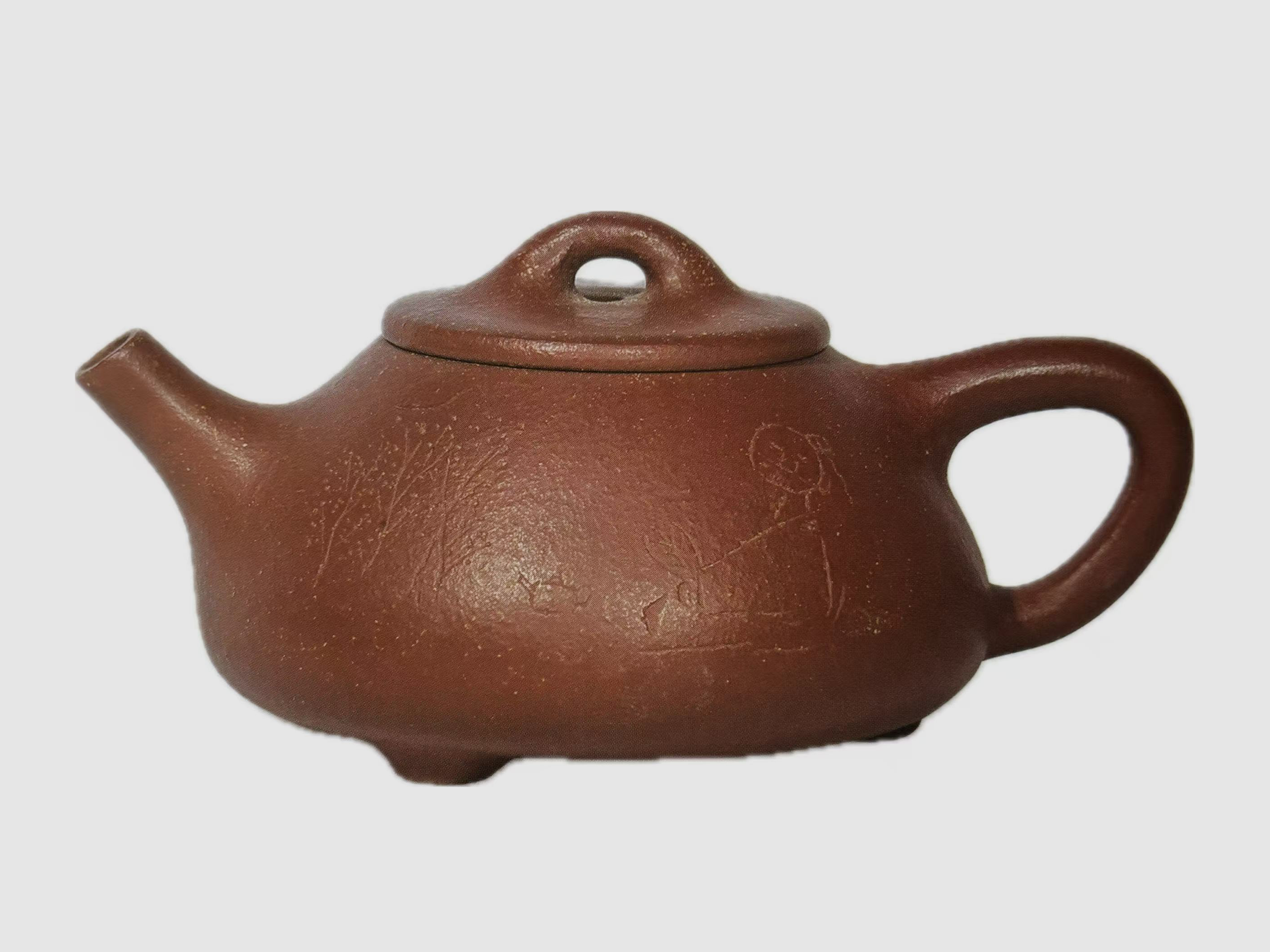 茗岭玫红泥紫砂壶
