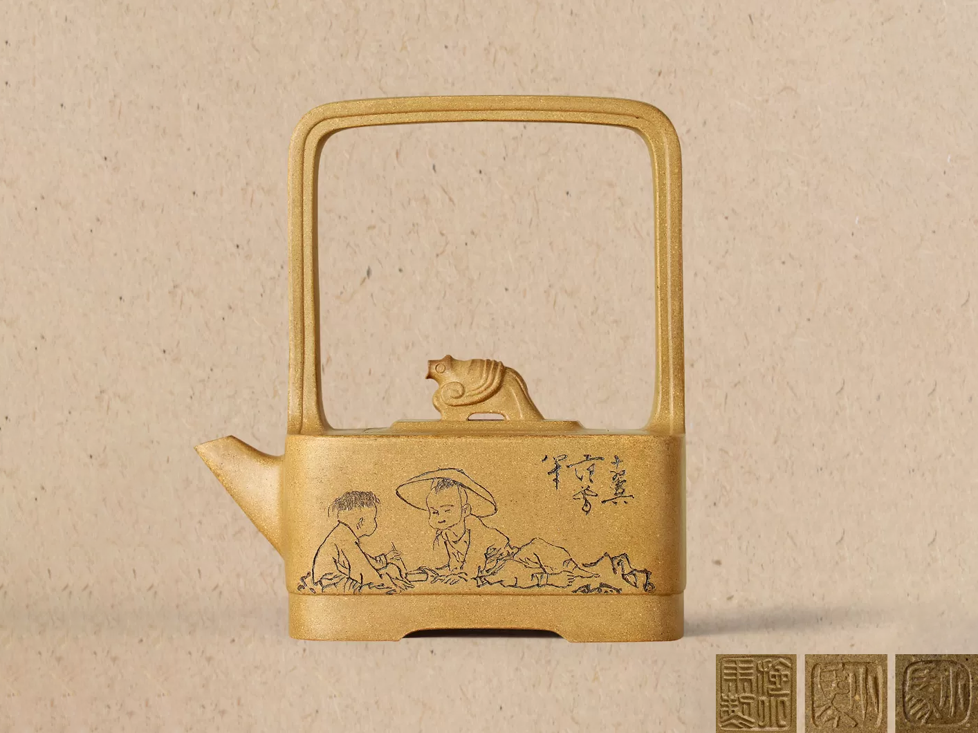 施小马紫砂壶