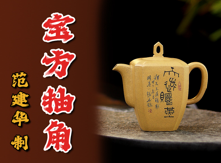 范建华紫砂壶《宝方抽角》鉴赏
