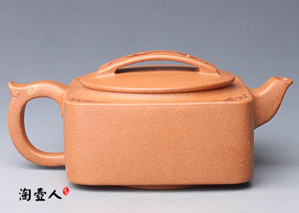 正宗原矿宜兴紫砂壶-五福临门(镶金)-贺洪梅全手工制作-原矿段泥紫砂泥料