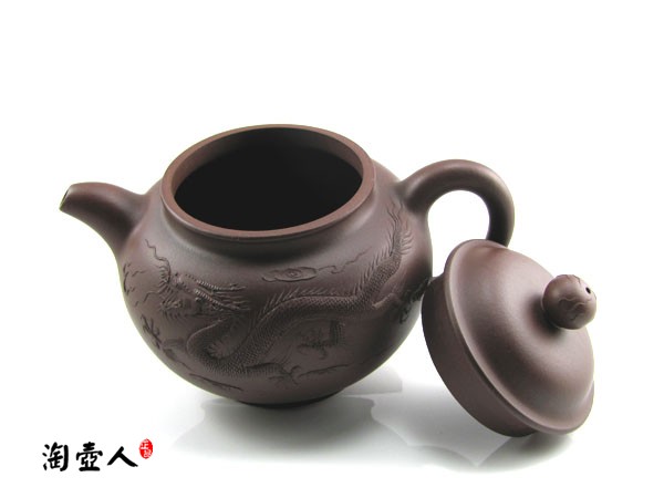 正宗原矿宜兴紫砂壶-堆龙掇只-陈凤鸣全手工制作-陈腐紫泥紫砂泥料