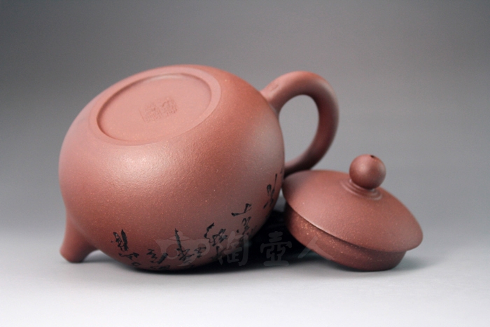 正宗原矿宜兴紫砂壶-江南山水-西施-陈丽英全手工制作-原矿底槽清紫砂