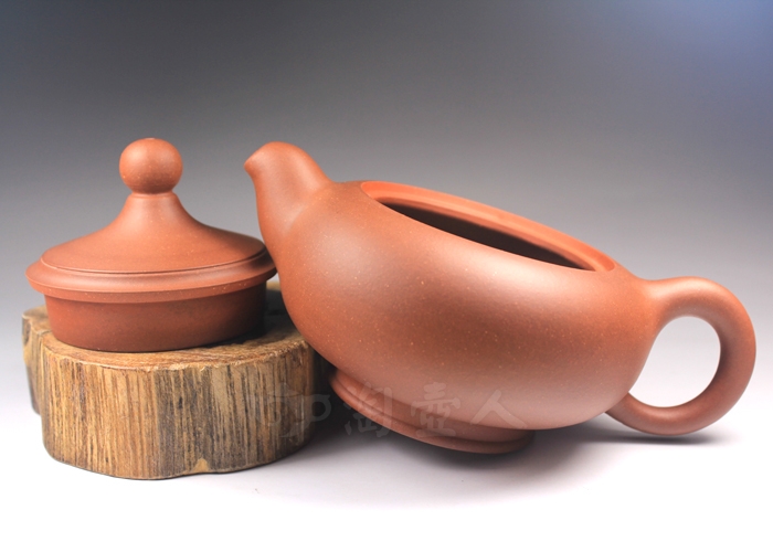 正宗原矿宜兴紫砂壶-官帽壶-夏洪西全手工制作-老清水泥紫砂泥料