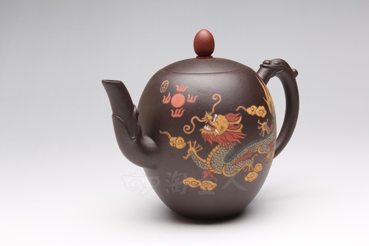 龙腾四海(泥绘)
