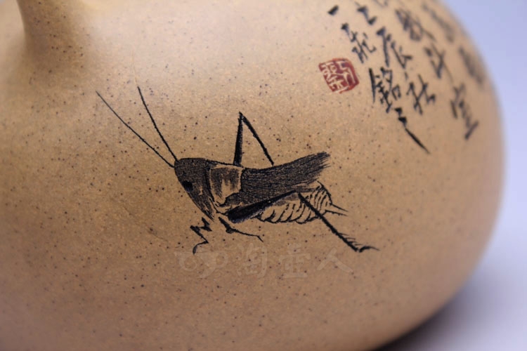 正宗原矿宜兴紫砂壶-提梁葫芦-刘一飞全手工制作-原矿段泥紫砂泥料