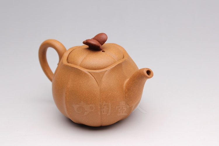 正宗原矿宜兴紫砂壶-蝶恋花-陈丽英全手工制作-原矿段泥紫砂泥料