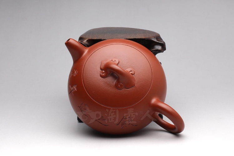 正宗原矿宜兴紫砂壶-称心如意(朱泥)-范泽洪全手工制作-原矿朱泥紫砂泥料