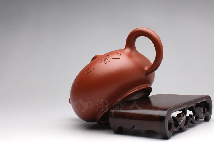 正宗原矿宜兴紫砂壶-称心如意(朱泥)-范泽洪全手工制作-原矿朱泥紫砂泥料