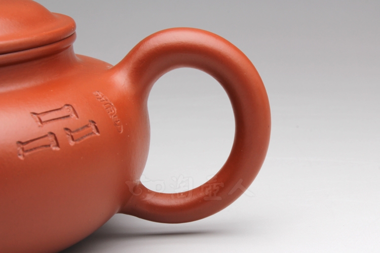 正宗原矿宜兴紫砂壶-朱泥小仿古-范泽洪全手工制作-原矿朱泥紫砂泥料