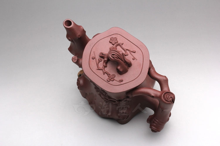 正宗原矿宜兴紫砂壶-梅桩套壶-周敏全手工制作-原矿紫泥紫砂泥料