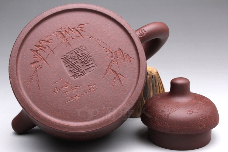 正宗原矿宜兴紫砂壶-纳福-陈顺培全手工制作-原矿底槽清紫砂泥料