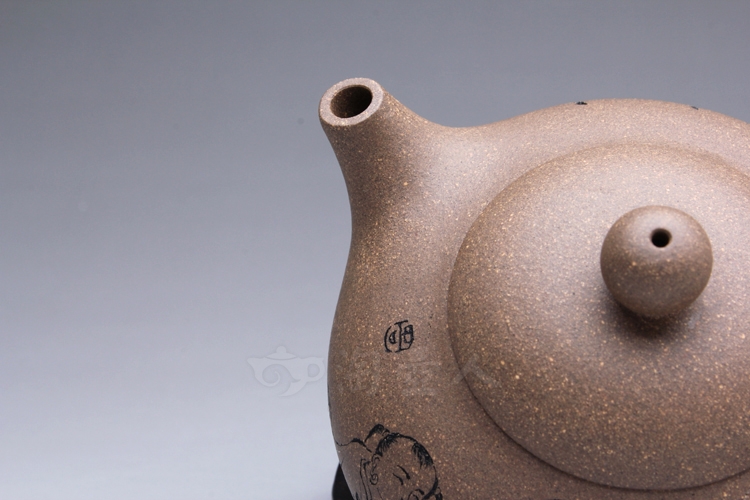 正宗原矿宜兴紫砂壶-扁西施(老段泥)-潘国良全手工制作-原矿老段泥紫砂泥料