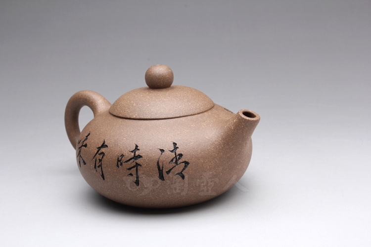 正宗原矿宜兴紫砂壶-扁西施(老段泥)-潘国良全手工制作-原矿老段泥紫砂泥料
