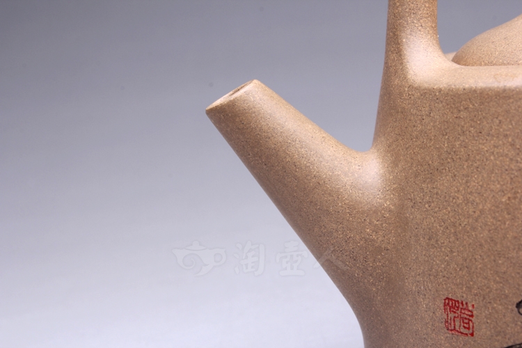 正宗原矿宜兴紫砂壶-曼生提梁(范小君刻)-贺洪梅全手工制作-原矿段泥紫砂泥料