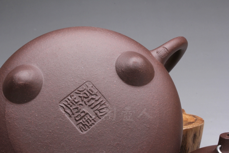 正宗原矿宜兴紫砂壶-横云壶-江晓燕全手工制作-原矿老紫泥紫砂泥料