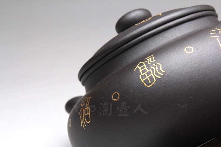 黑泥仿古(镶金)