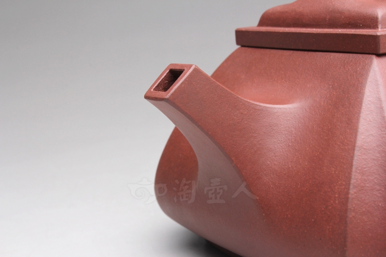 正宗原矿宜兴紫砂壶-抽角四方石瓢-卢宁刚全手工制作-原矿底槽清紫砂泥料