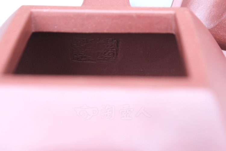 正宗原矿宜兴紫砂壶-抽角四方石瓢-卢宁刚全手工制作-原矿底槽清紫砂泥料