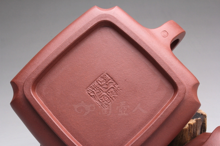 正宗原矿宜兴紫砂壶-抽角四方石瓢-卢宁刚全手工制作-原矿底槽清紫砂泥料