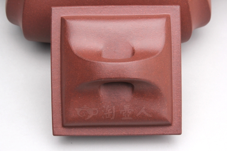 正宗原矿宜兴紫砂壶-抽角四方石瓢-卢宁刚全手工制作-原矿底槽清紫砂泥料