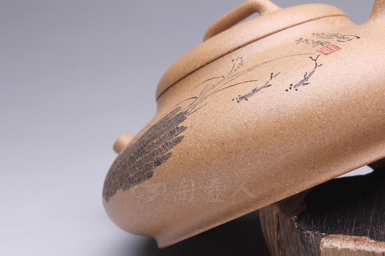 正宗原矿宜兴紫砂壶-石瓢(以荷为贵)-陈凤鸣全手工制作-原矿段泥紫砂泥料