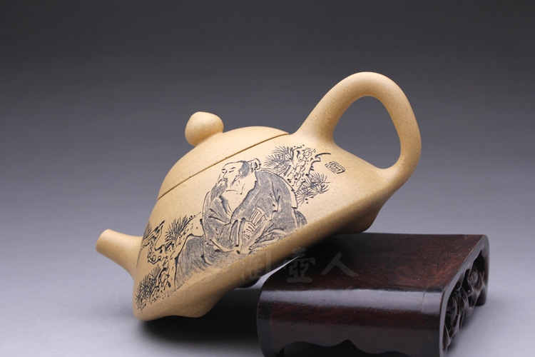 正宗原矿宜兴紫砂壶-东坡石瓢-刘一飞全手工制作-黄金段泥紫砂泥料