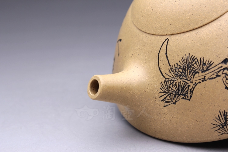 正宗原矿宜兴紫砂壶-东坡石瓢-刘一飞全手工制作-黄金段泥紫砂泥料
