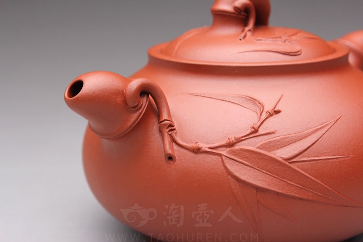 朱泥大竹鼎