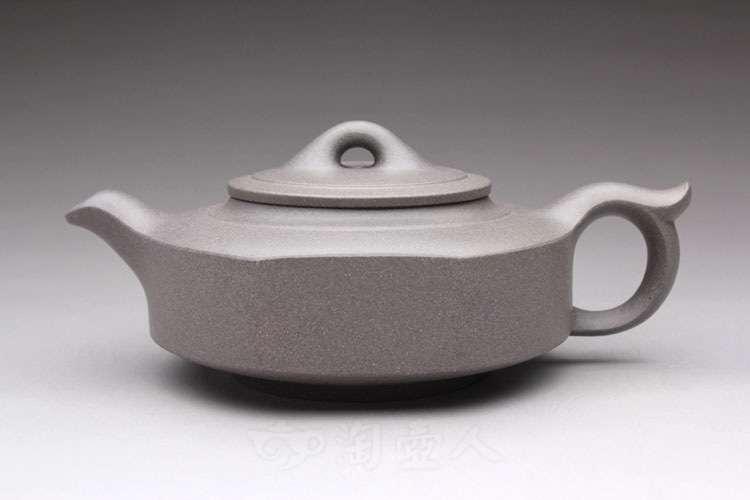 正宗原矿宜兴紫砂壶-小线桥(青灰泥)-许智萍全手工制作-原矿青灰泥紫砂泥料