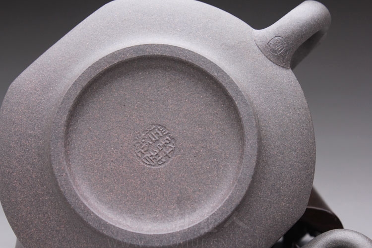 正宗原矿宜兴紫砂壶-小线桥(青灰泥)-许智萍全手工制作-原矿青灰泥紫砂泥料