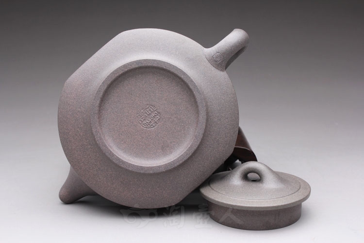 正宗原矿宜兴紫砂壶-小线桥(青灰泥)-许智萍全手工制作-原矿青灰泥紫砂泥料