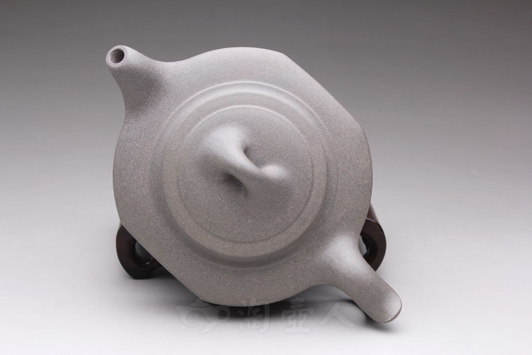 正宗原矿宜兴紫砂壶-小线桥(青灰泥)-许智萍全手工制作-原矿青灰泥紫砂泥料