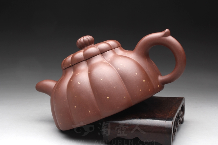 正宗原矿宜兴紫砂壶-菊瓣-卢宁刚全手工制作-原矿底槽清铺砂紫砂泥料