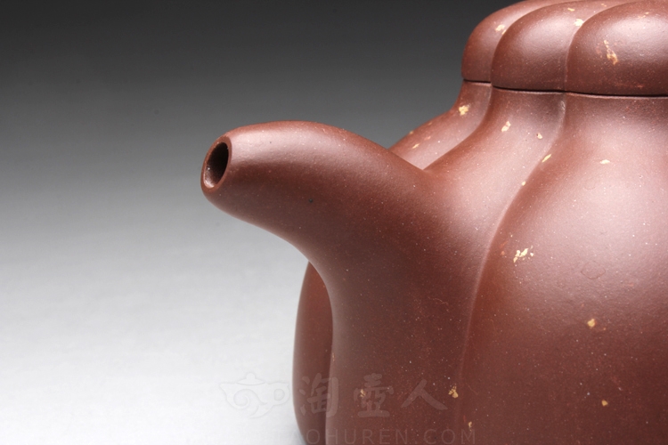 正宗原矿宜兴紫砂壶-菊瓣-卢宁刚全手工制作-原矿底槽清铺砂紫砂泥料
