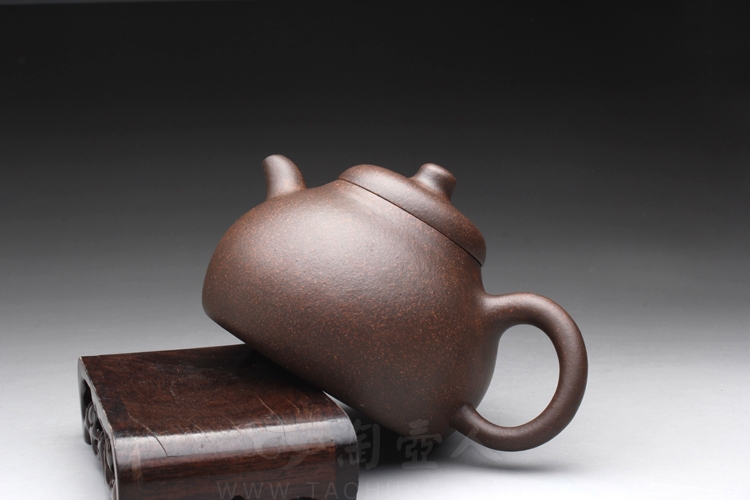 正宗原矿宜兴紫砂壶-匏瓜壶-陈夕良全手工制作-原矿铁砂泥紫砂泥料