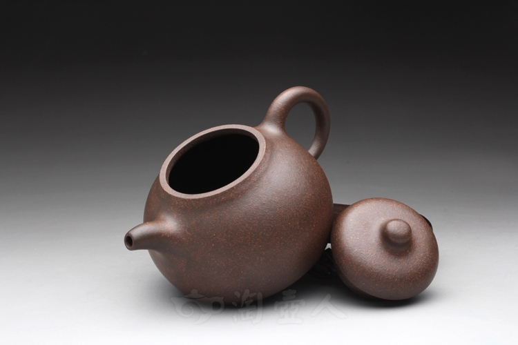 正宗原矿宜兴紫砂壶-匏瓜壶-陈夕良全手工制作-原矿铁砂泥紫砂泥料