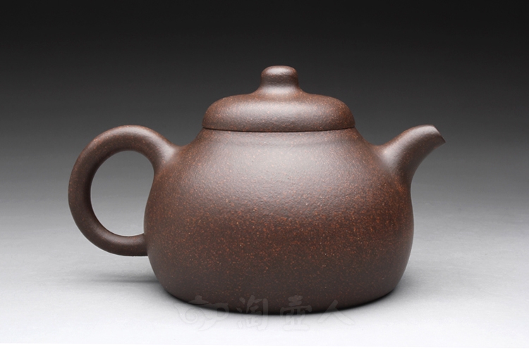 正宗原矿宜兴紫砂壶-匏瓜壶-陈夕良全手工制作-原矿铁砂泥紫砂泥料