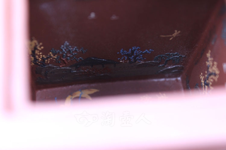 宜兴紫砂壶名家潘国良的紫砂壶《砖方》图片