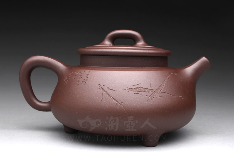 正宗原矿宜兴紫砂壶-全手思逸-吴永明全手工制作-原矿紫泥紫砂泥料
