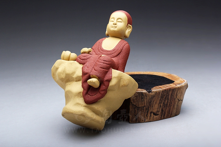 正宗原矿宜兴紫砂壶-观音坐相-民间艺人全手工制作-原矿段泥紫砂泥料